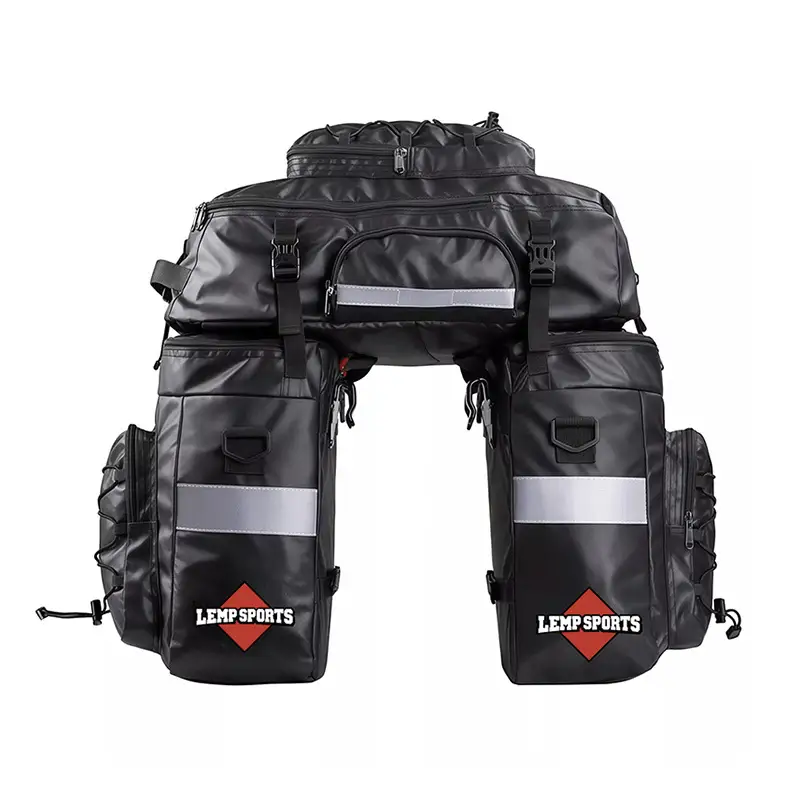 3-In-1 Convertible Bike Pannier Set With Rear Rack Bag & Backpack 1