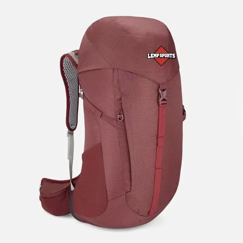 Ultra-Light Ventilated Crossbody Backpack, Water-Repellent Hiking Bag With Rain Cover, Stabilizing Chest Strap Backpack, Trekking Pole Attachment Crossbody 1