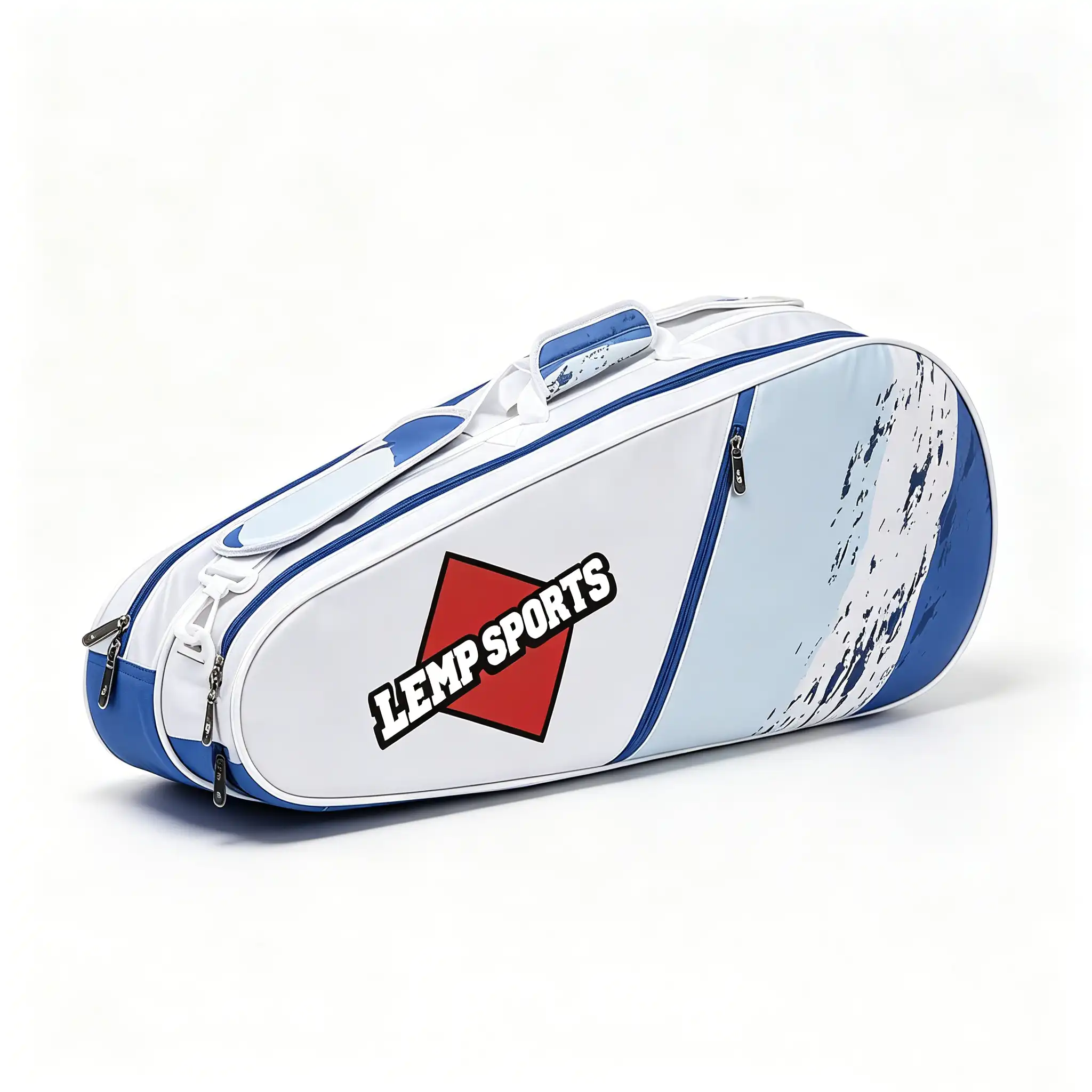 Sac fusée LEMP SPORTS vert-blanc, sac raquette pickleball/tennis