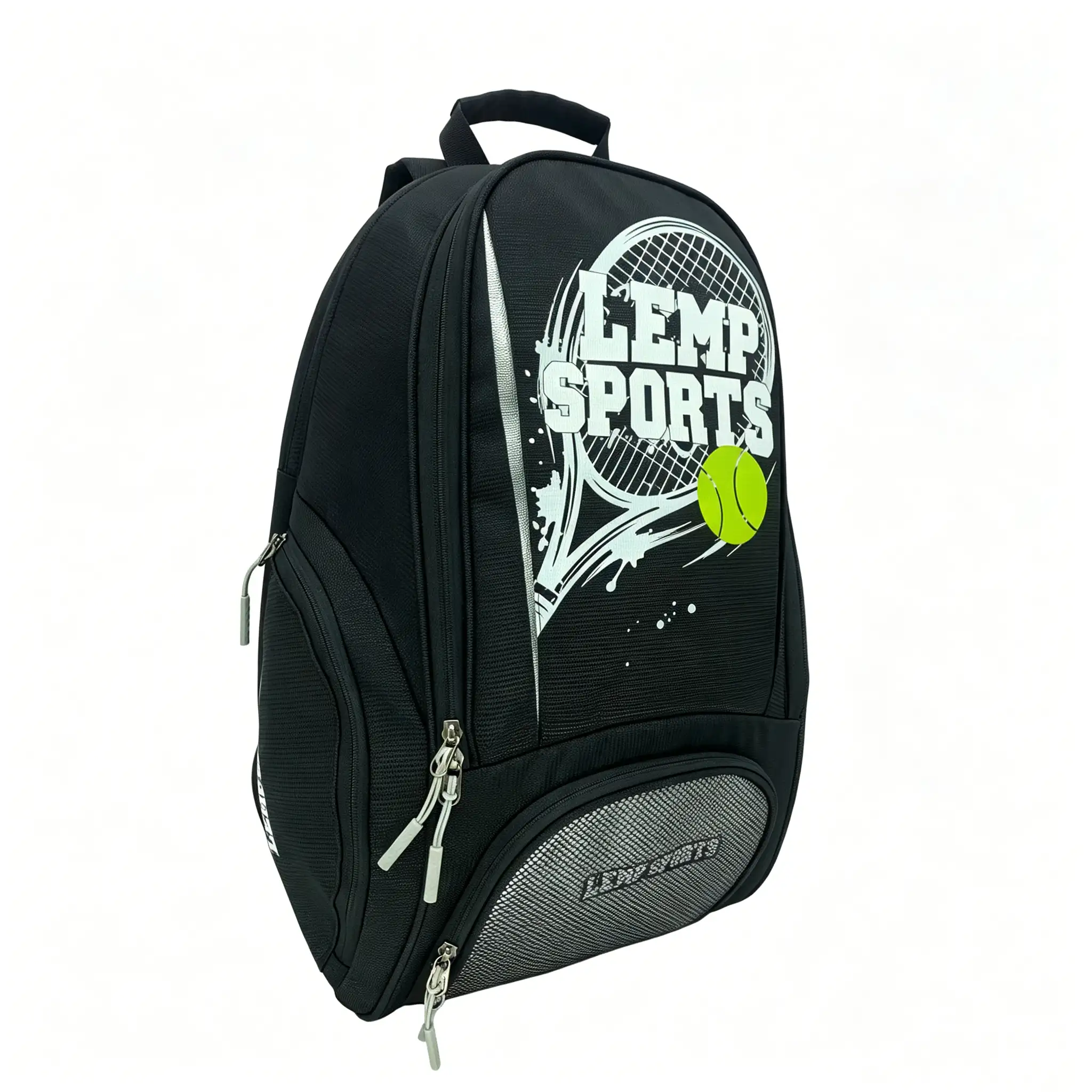 Ergonomic padel racket bag RLP2344 showcasing dual heavy-duty zipper tracks and multi-compartment streamlined design for wholesale sourcing.