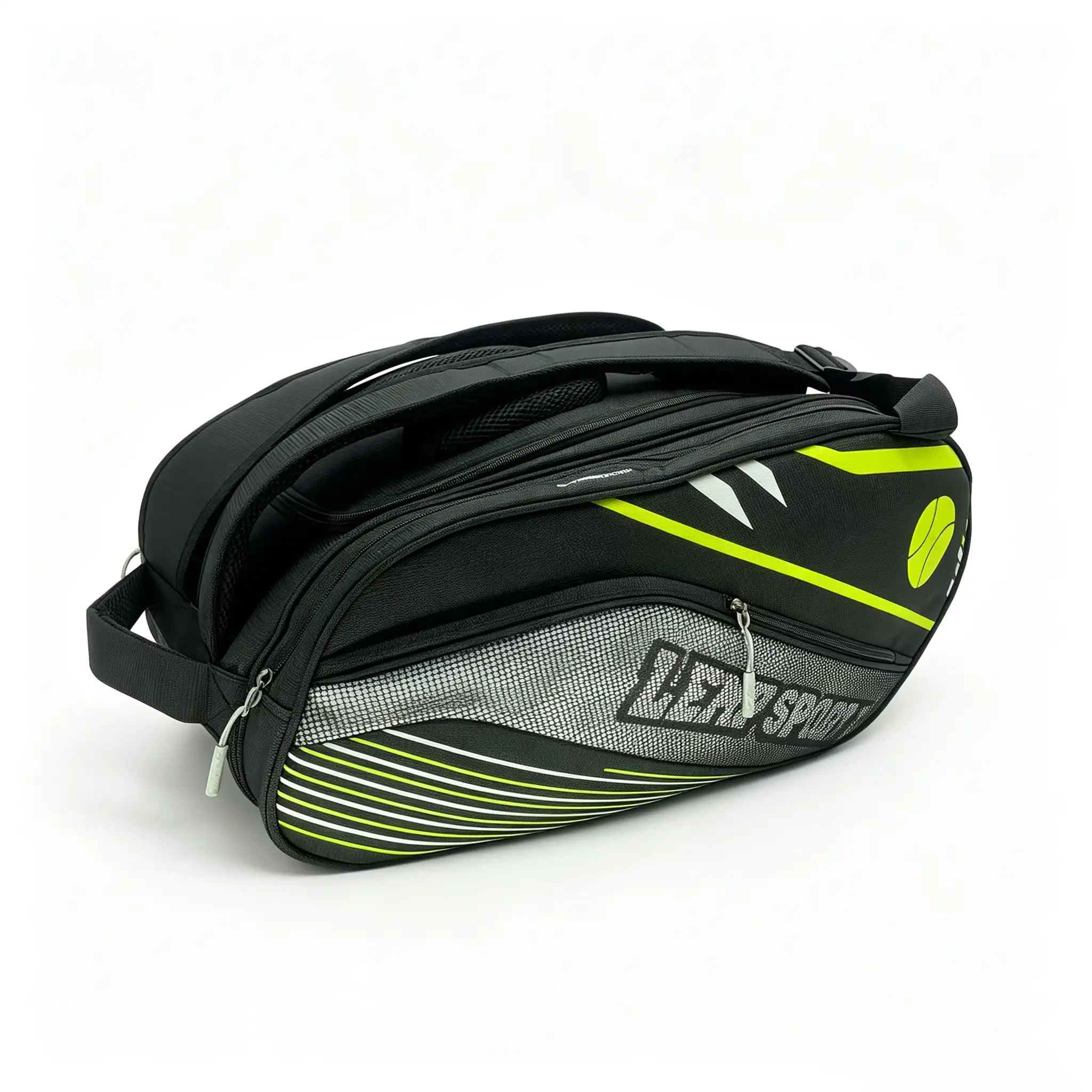 Opposite side angle of RLP2344 pickleball bag highlighting the streamlined aerodynamic contouring and reinforced structural piping.