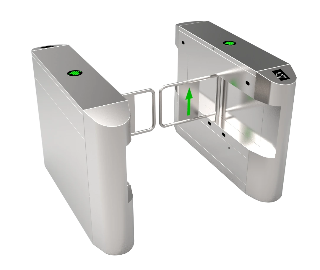 Turnichet ADA pivotant din sticlă fiabil pentru securitatea intrării în scaune cu rotile BLS-S301 1