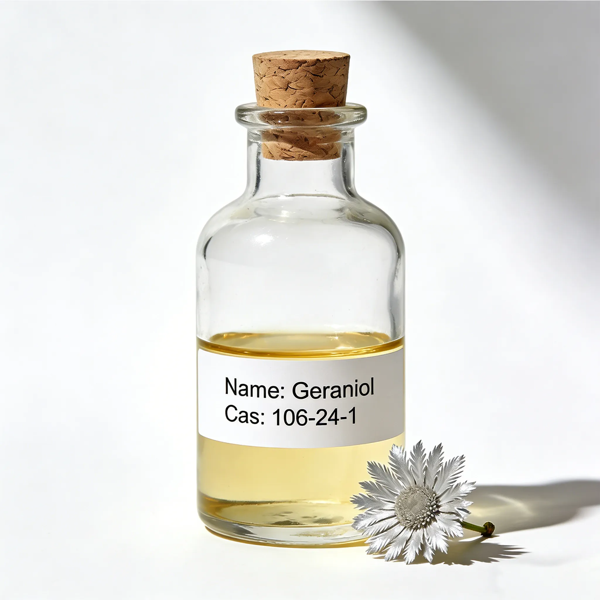 Geraniol (trans-3,7-Dimethyl-2,6-octadien-1-ol) 97% / 98% / 99% CAS No. 106-24-1 Natural & Synthetic Grade 1