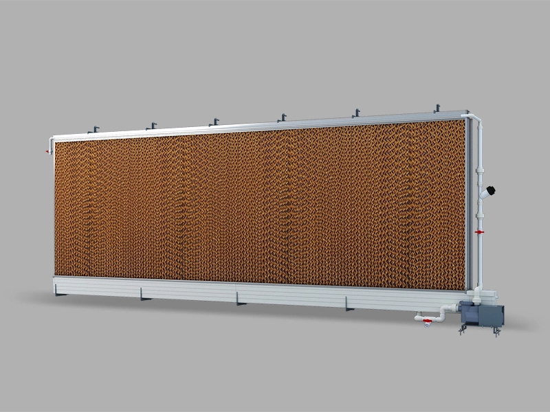 Panel de enfriamiento evaporativo de alta eficiencia con disipador inferior de PVC 1