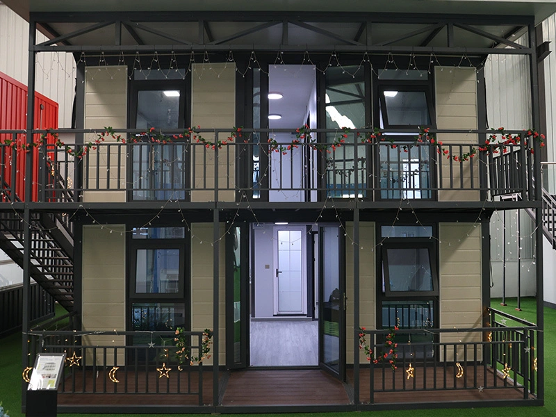 20FT Double-Deck Expandable Container House With Balcony And Stairs For Garden House Or Office 1