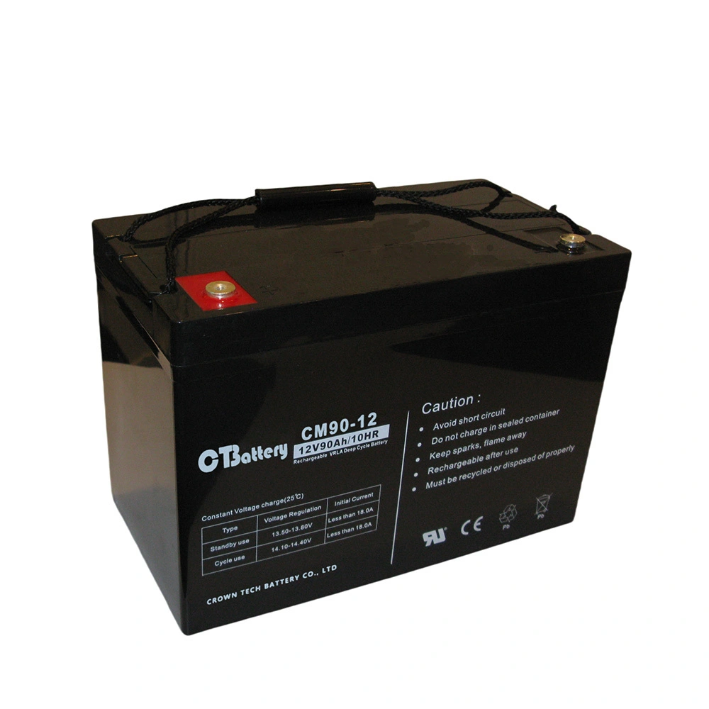 Batería de plomo-ácido sellada, regulada por válvula, compacta CM90-12, 12 V, 90 Ah, para sistemas UPS y telecomunicaciones. 1