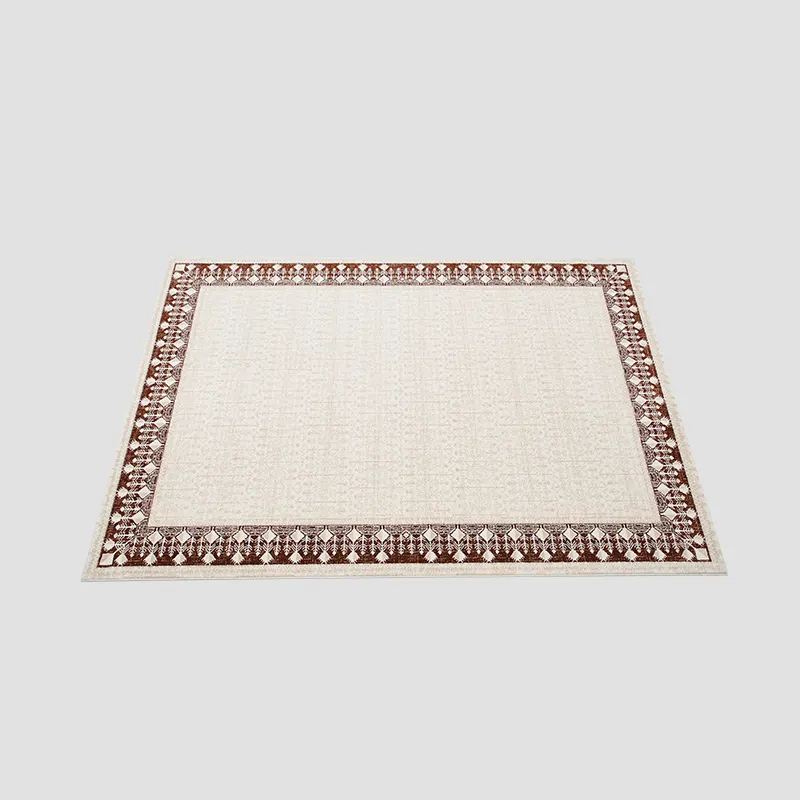 Alfombra con borde beige | PP y poliéster, base de yute, varios tamaños - U-1631R 1