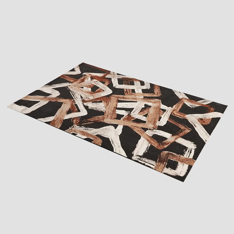 Alfombra moderna con pinceladas abstractas - YG-1377 1