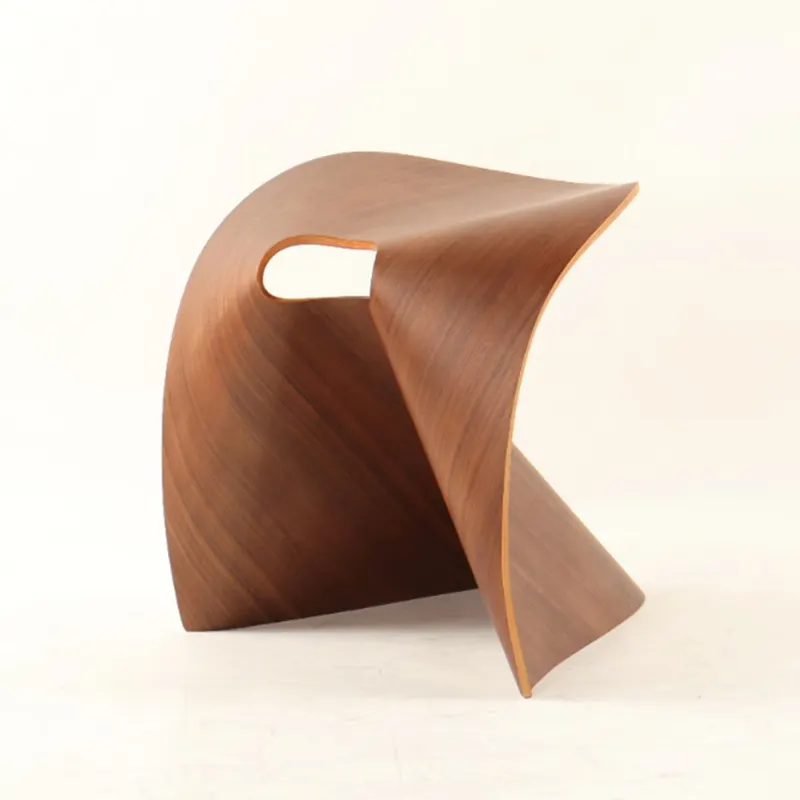 Taburetes retro de madera maciza con formas especiales para uso doméstico y maquillaje - X6189 1