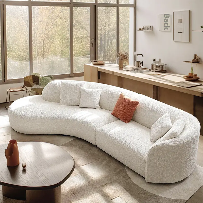 Modern Fabric Sofa – Solid Wood Frame & High-Density Foam--QY-S1239 1