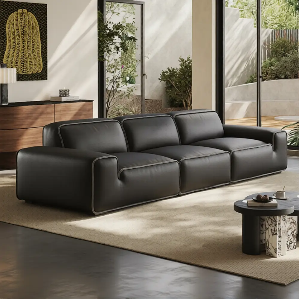 Luxury Block Style Sofa with High-Density Foam Cushion--QY-S1329 1