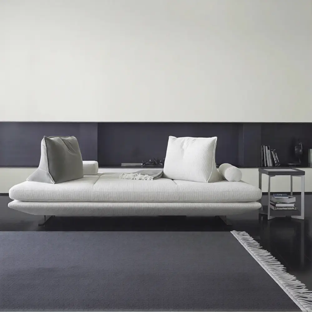 Contemporary Prado Sofa Black Metal Legs Fabric--QY-S1468 1