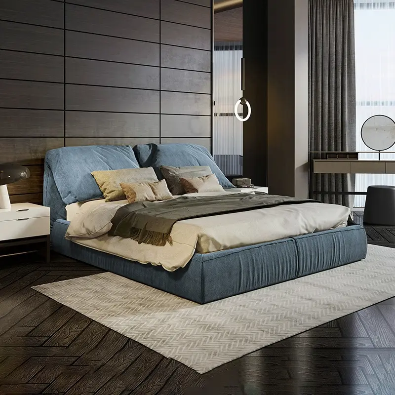 Modern Elephant Ear Bed Oversized Soft Headboard Upholstered Bed--KY-B05 1