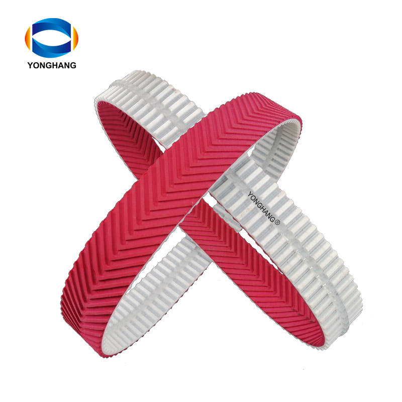 Best chevron rubber coating centre guide bar power transmission polyurethane timing toothed belts 8