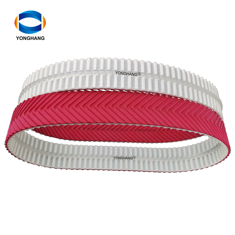 Best chevron rubber coating centre guide bar power transmission polyurethane timing toothed belts 7