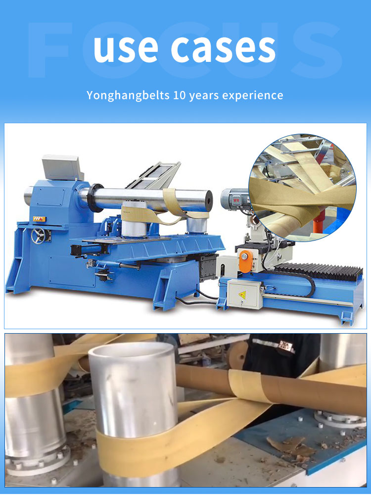 Correias de enrolamento para máquinas de fabricação de tubos de papel e papelão 14