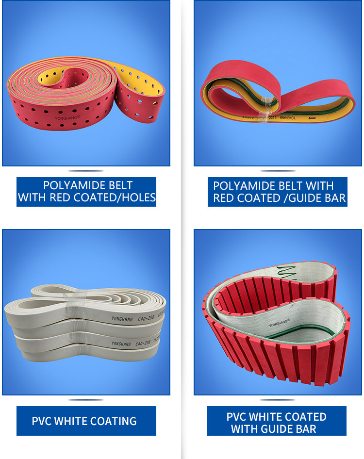 Customized Folder gluer belts with green polyamide manufacturers 15