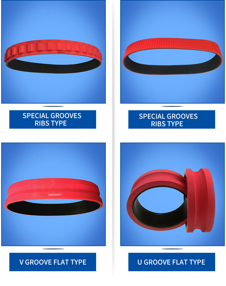 YONGHANG Industrial Rubber Extrusion Belting Caterpillar belt haul-off 13