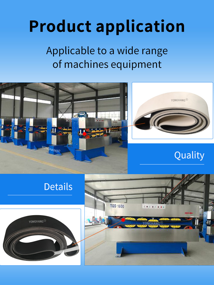 YONGHANG coated rubber extrusion puller belts flat power transmission Belts 14