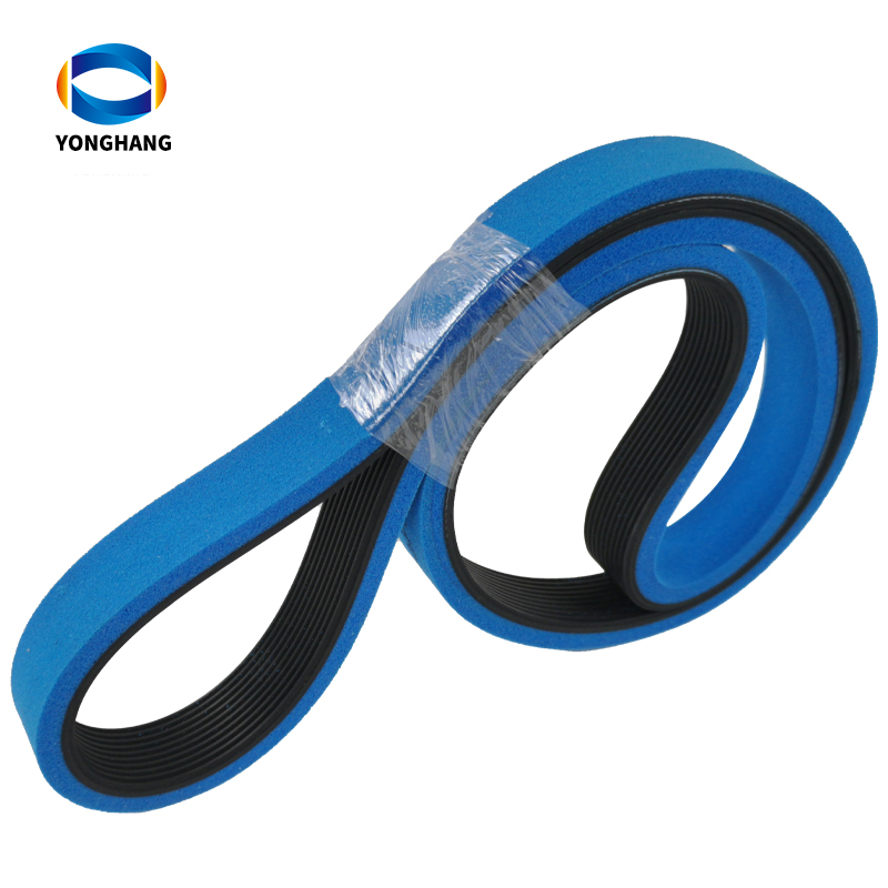 Yonghangbelt Manufacturer truly endless rubber ribs pj belts with blue foam coating 11