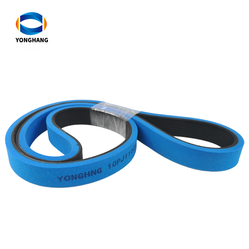 Yonghangbelt Manufacturer truly endless rubber ribs pj belts with blue foam coating 9