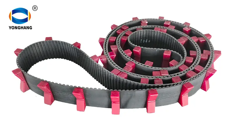 Insulating automatic glass gluing machine belt V block pu synchronous tooth belt with V type cleats 1