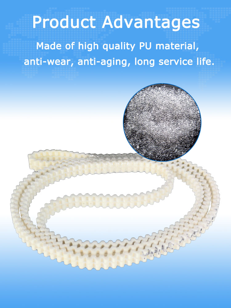 DB5M-10-1505mm PU Double-sided tooth timing belt for Medical labelling machines 10