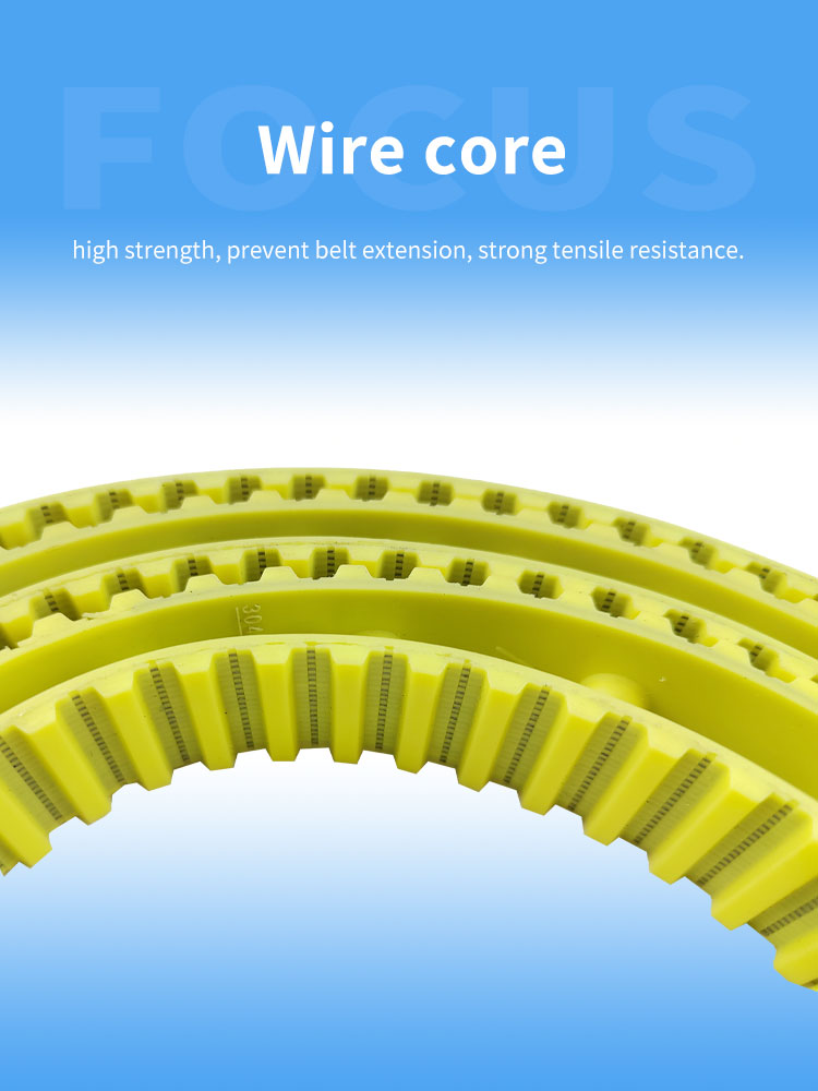 Carding Machine Belts TC03 TC05  TC06, TC07, TC10, TC11, TC12, T10 toothed endless yellow dot coated timing belt 12