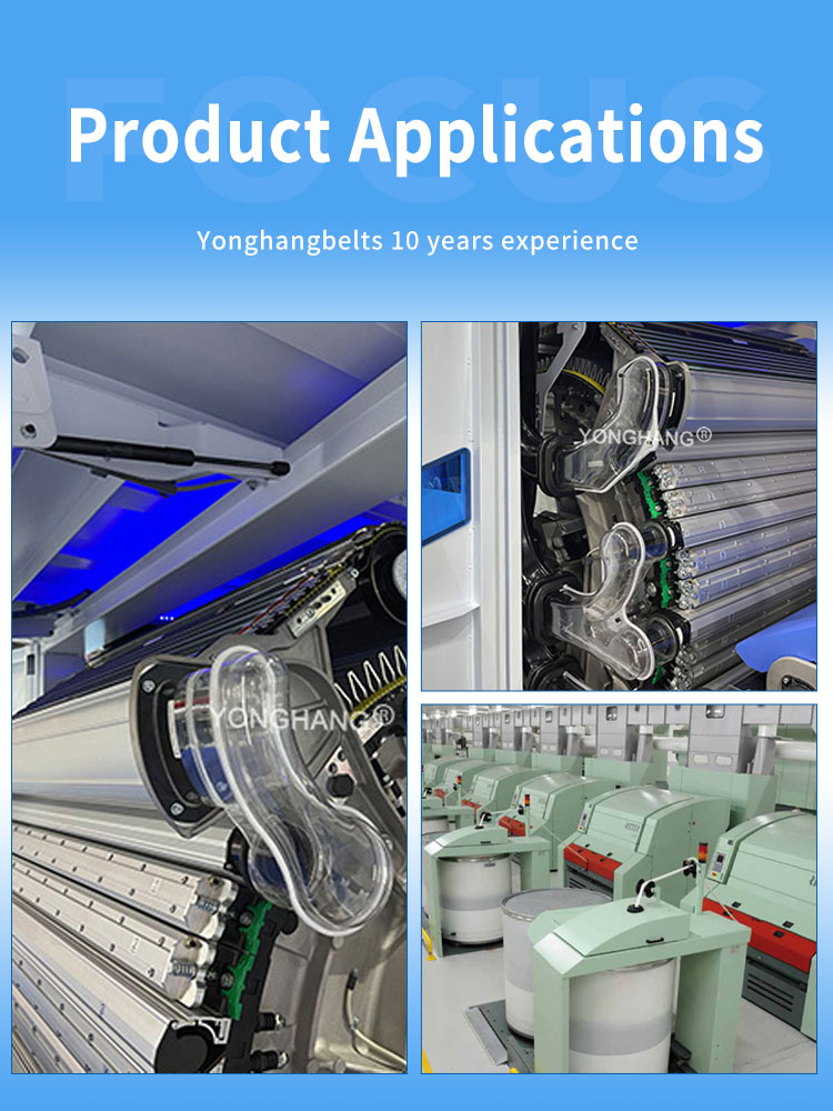 Carding Machine Belts TC03 TC05  TC06, TC07, TC10, TC11, TC12, T10 toothed endless yellow dot coated timing belt 18