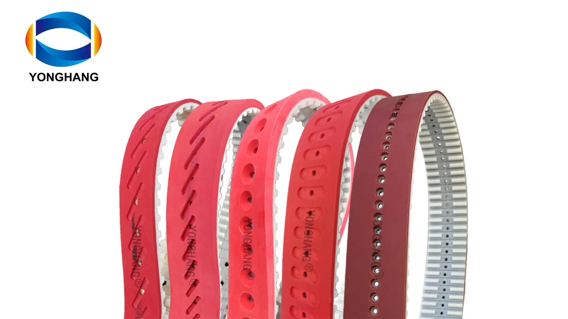 Vertical form fill seal packing machine various hole types rubber coating vacuum pull belts transport vffs timing belts 1