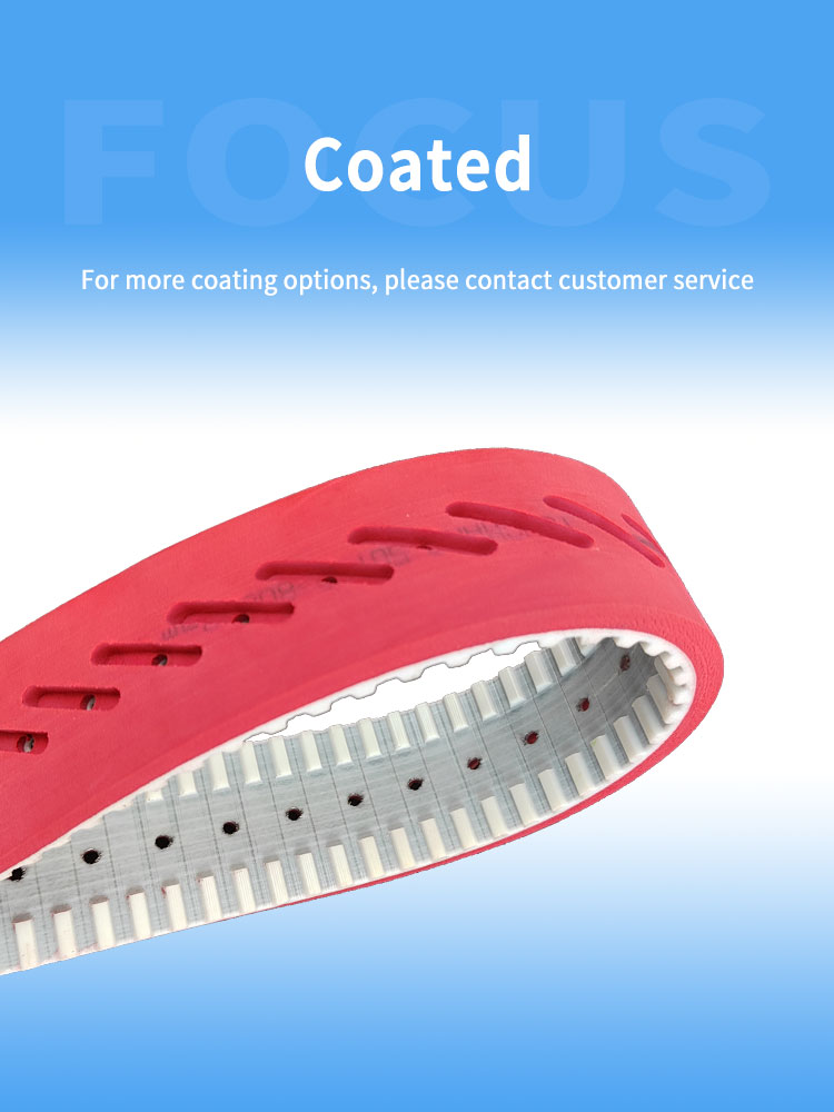 Vertical form fill seal packing machine various hole types rubber coating vacuum pull belts transport vffs timing belts 11