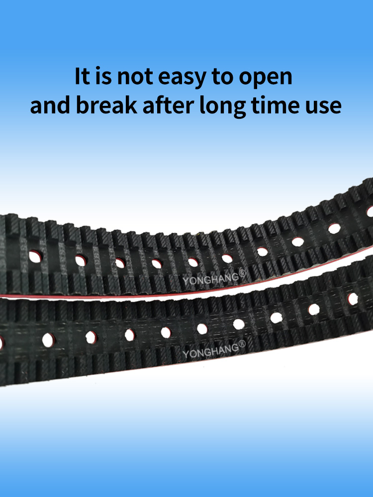 Best vertical packing machine timing belts red natural rubber cover with countersunk holes 13