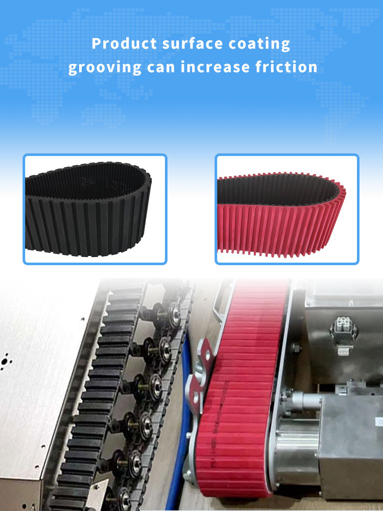 Yonghangbelt superior grip rubber timing track belts for Glass curtain wall Climbing cleaning robot 14