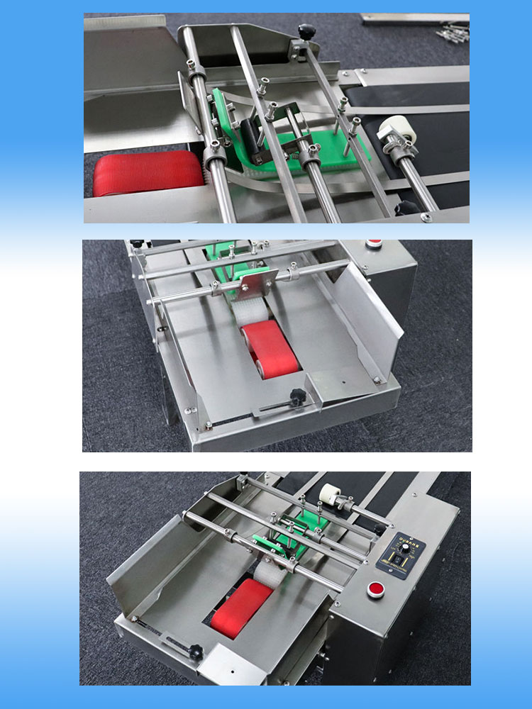 translucent friction feeding belts and pressing plate