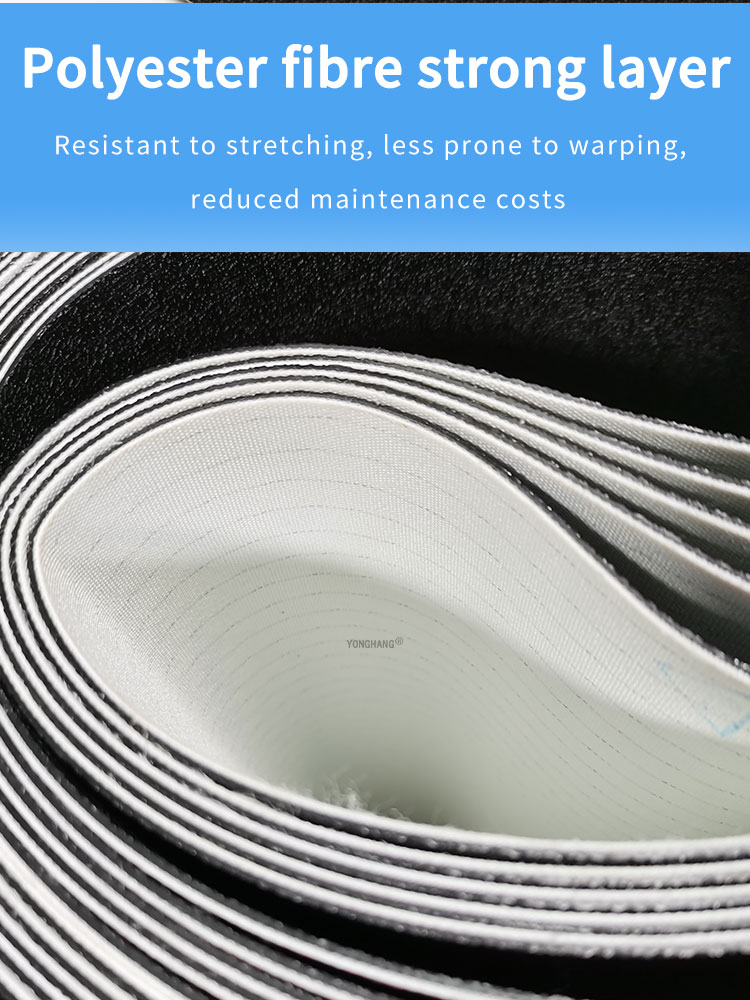 Corrugated sidewall cleats exercises guided pvc pu conveyor treadmill belts 13