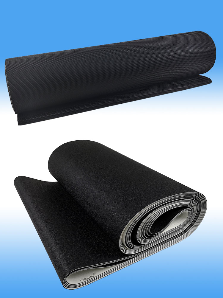 Corrugated sidewall cleats exercises guided pvc pu conveyor treadmill belts 16