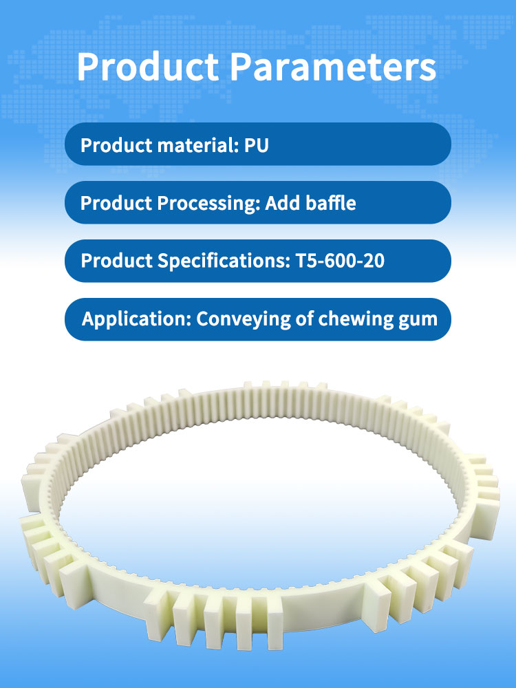 Yonghang custom pu timing belts cleats for Chewing Gum Vending Machine 9