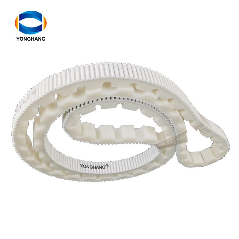PU timing belt with PU coating U-shape baffle plate