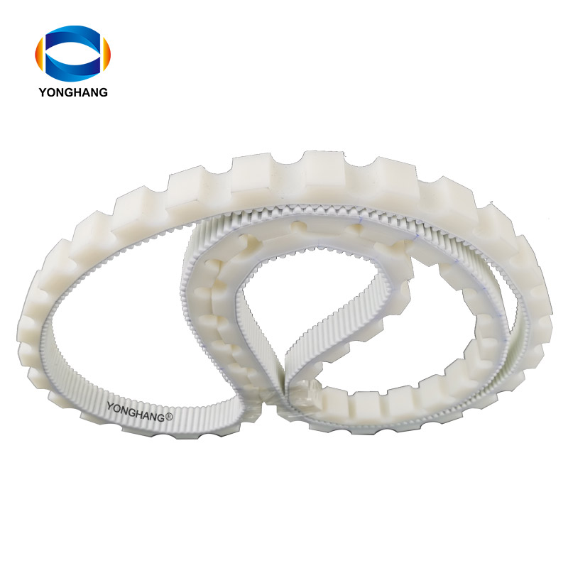 PU timing belt with PU coating U-shape baffle plate