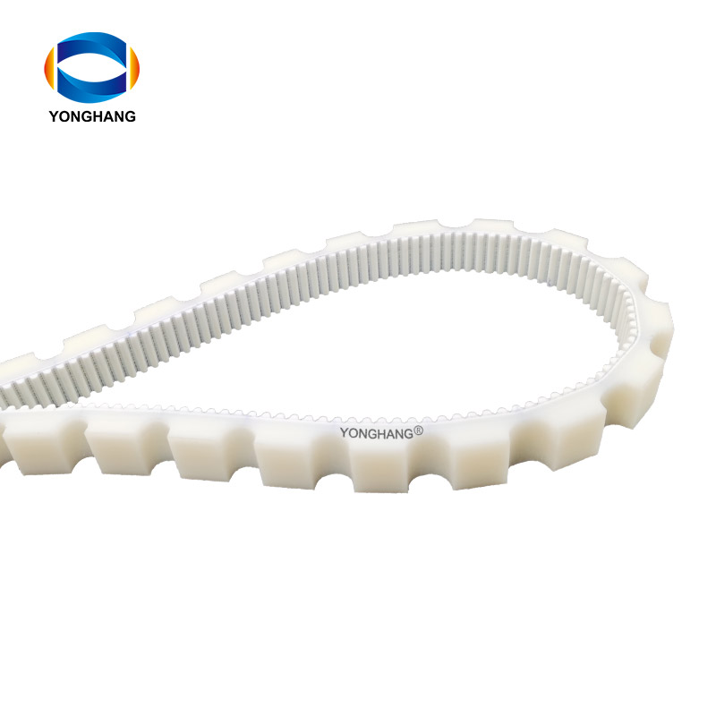 PU timing belt with PU coating U-shape baffle plate