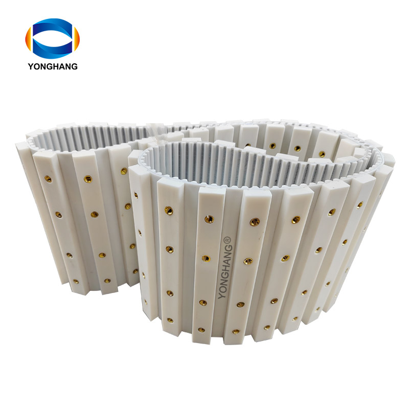 seamless endless pu timing belt with cleats nut.