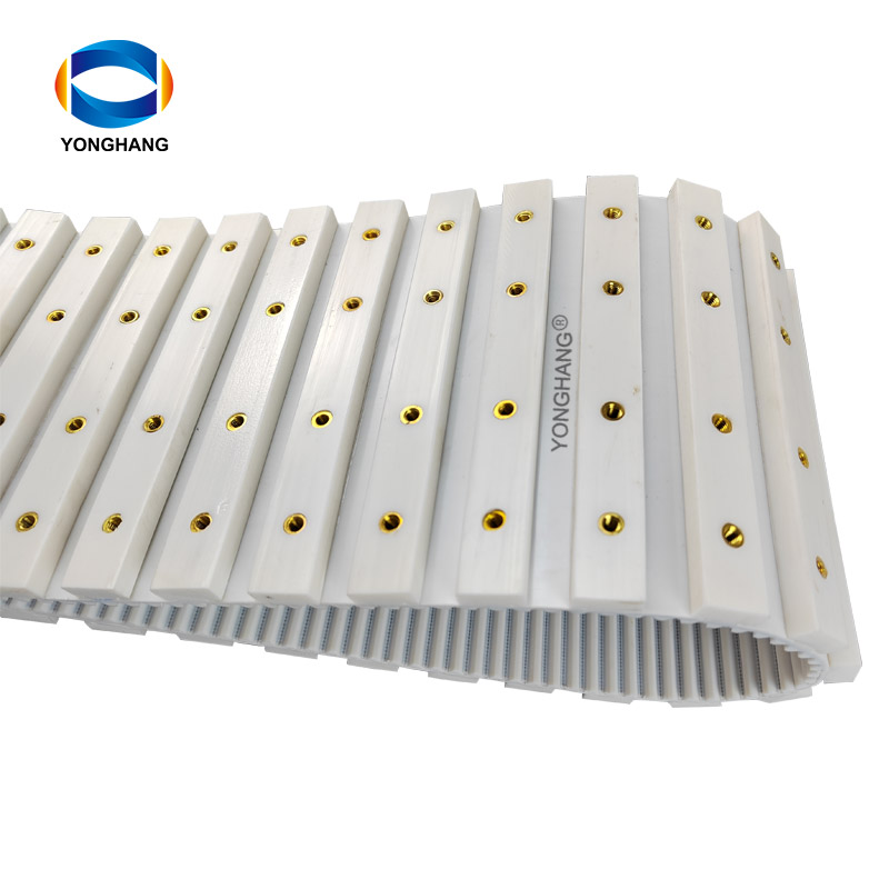 seamless endless pu timing belt with cleats nut.