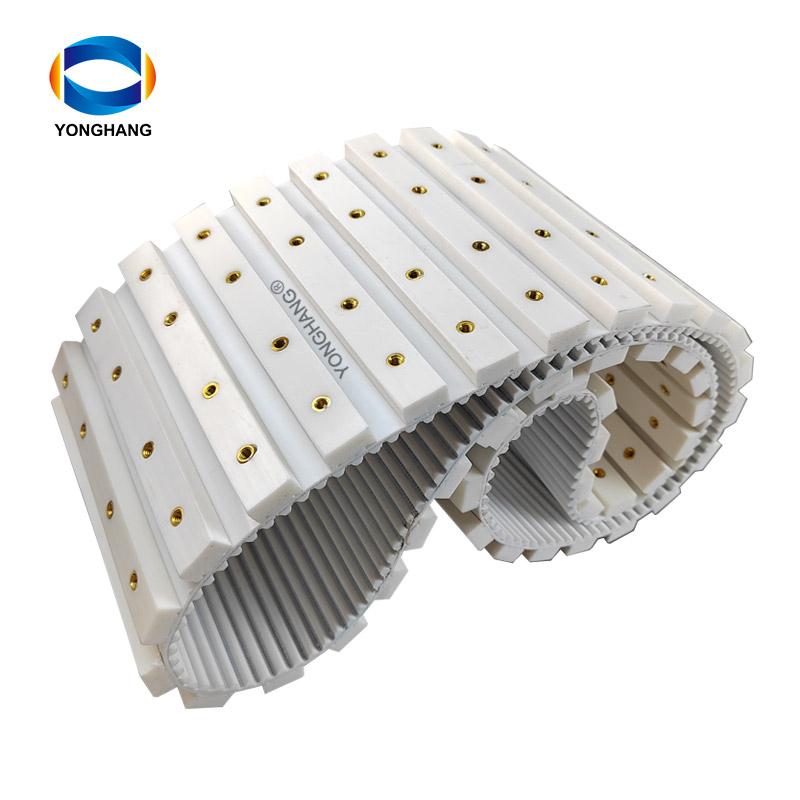 seamless endless pu timing belt with cleats nut.