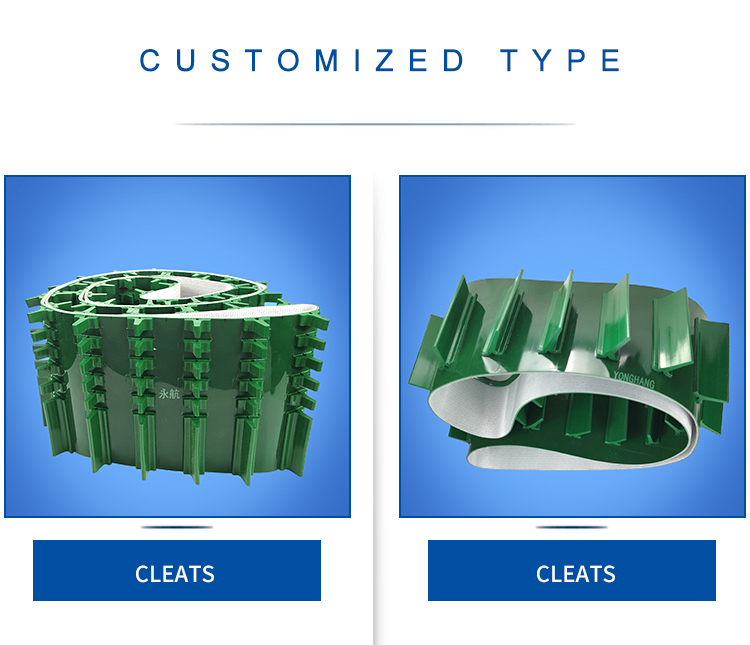 OEM/ODM  customization pvc belt conveyor product line flat green white pvc pu conveyor belts 12