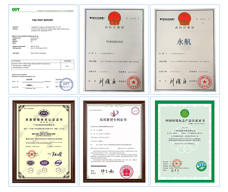 Grey rubber cover polyamide flat belt for folder gluer 13