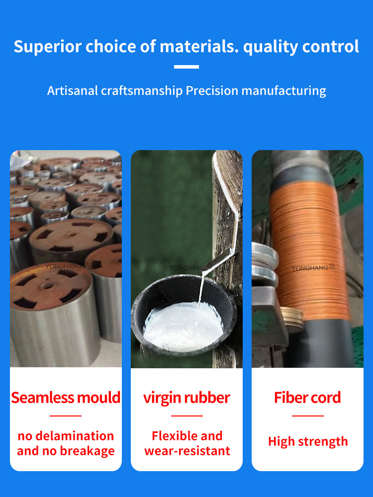 Yonghangbelt wear-resisting rubber coating flat belt folder feeder belts for folding cartons 9