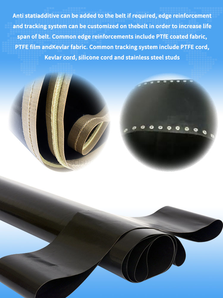 High temperature PTFE conveyor belt fusing machine belts 5
