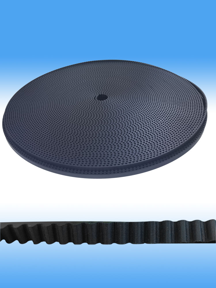 Yonghangbelt wholesale  various widths pu rubber transport motorized Electric curtain  lifting timing track belt 14