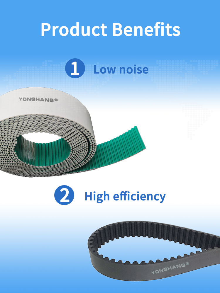 Yonghangbelt wholesale  various widths pu rubber transport motorized Electric curtain  lifting timing track belt 11