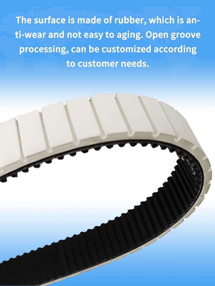 S3M-519-17.5+3mm White coating grooving timing belts for sewing machine 10
